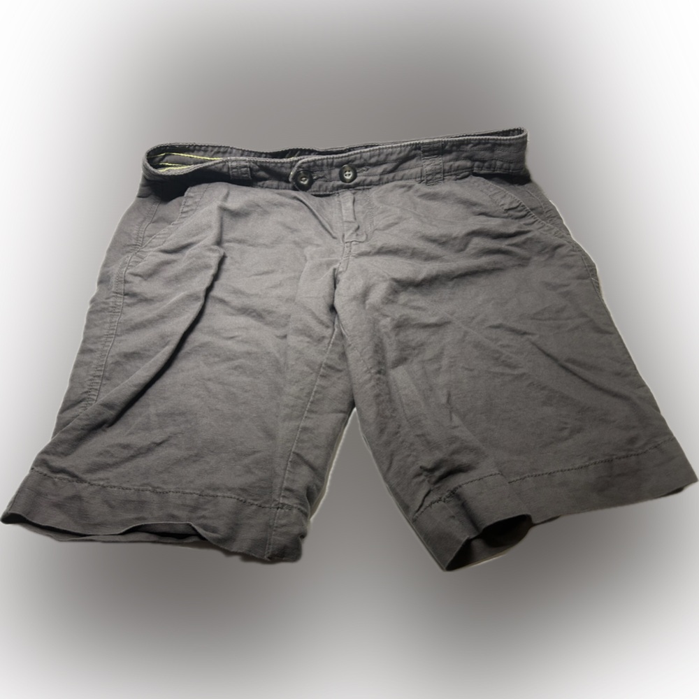 Low-Rise Gray Linen Shorts Women Low Rise Size 4